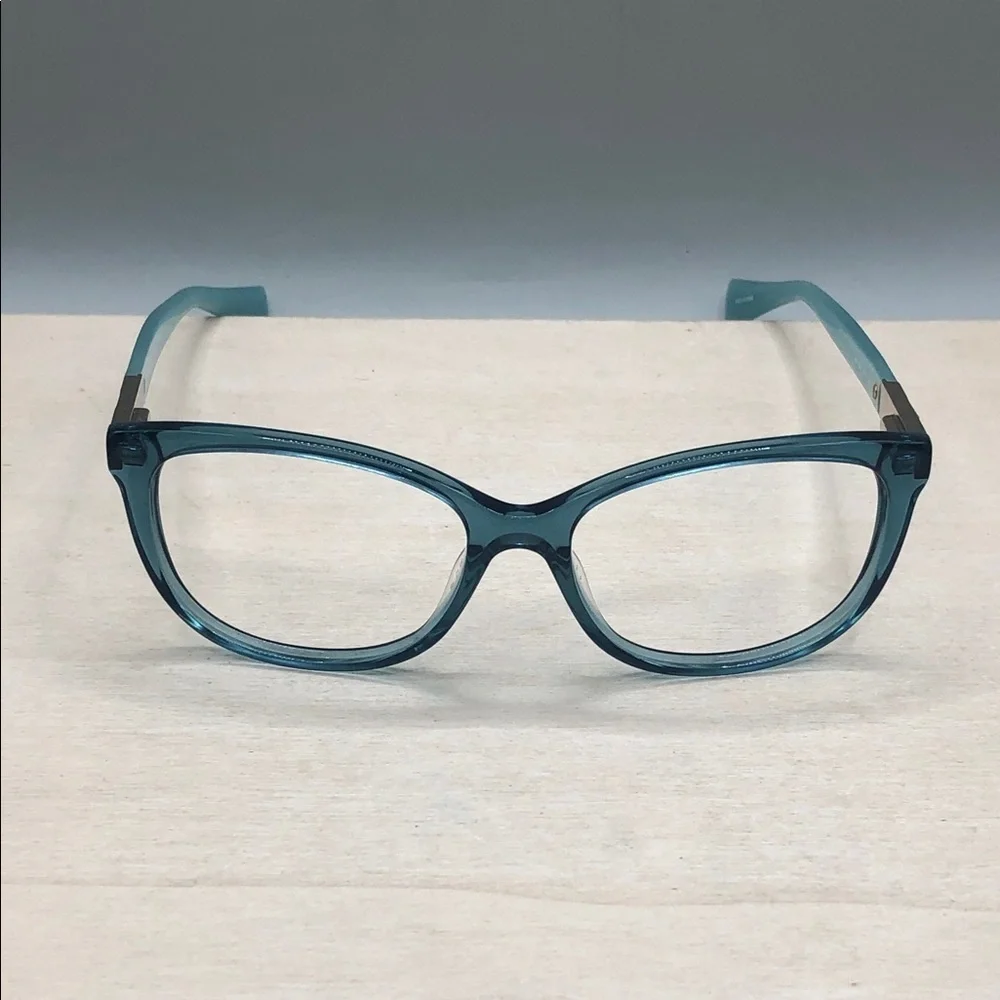 MAX MARA mm1206 Eyeglasses in color YTV 53 -16-140 aqua crystal blue FRAMES ONLY